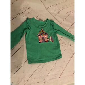 Hanna Andersson size 90 3t green shirt xmas